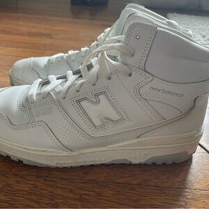New Balance 650 White/Grey High Top Sneaker